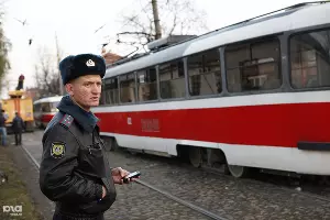 Трамвай врезался в дом в Краснодаре &copy;&nbsp;Влад Александров. ЮГА.ру