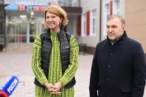 Первый заместитель Минсельхоза России Оксана Лут и глава Адыгеи Мурат Кумпилов  &copy;&nbsp;Фото Алексея Гусева