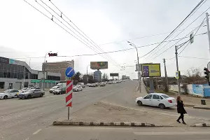 Вид на Северный мост в Краснодаре со стороны улицы Передовой &copy;&nbsp;Скриншот сайта Google.com/maps