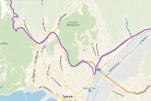 Дорога по Туапсе &copy;&nbsp;Графика &laquo;Яндекс.Карты&raquo;