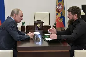 Владимир Путин и Рамзан Кадыров &copy;&nbsp;Фото пресс-службы администрации президента РФ