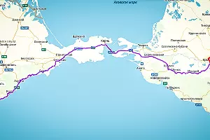 Через Крымск, Феодосию и Ялту &copy;&nbsp;Графика сервиса &laquo;Яндекс.Карты&raquo;