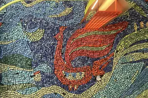 Советская мозаика в кафе Kpop &copy;&nbsp;Фото Динара Бурангулова