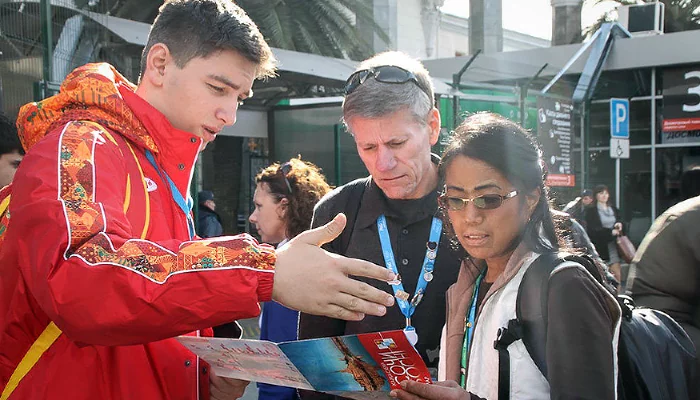 Волонтеры в Олимпийском парке &copy;&nbsp;Фото Юлии Барановой, Юга.ру