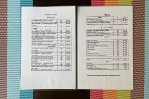 Меню блинной &laquo;Ладушка&raquo; &copy;&nbsp;Фото Леси Шубиной, Юга.ру