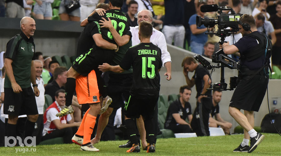 ФК «Краснодар» в квалификационном матче Лиги Европы обыграл датский «Люнгбю» &copy;&nbsp;Фото Елены Синеок, Юга.ру