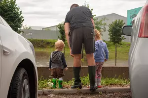 Последствия ливня на улице Московской &copy;&nbsp;Фото Дмитрия Пославского, Юга.ру