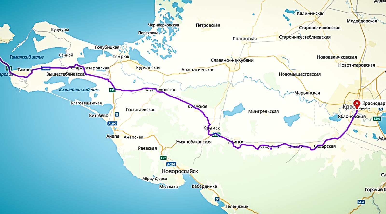 Билеты новороссийск минеральные воды. Темрюк Анапа на карте Краснодарского края. Трасса Краснодар Симферополь. Дорога в Крым от Темрюка до Симферополя. Дорога от Краснодара до Симферополя.