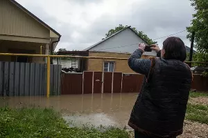 Подтопление в селе Левокумка Ставропольского края &copy;&nbsp;Фото Антона Подгайко, Юга.ру