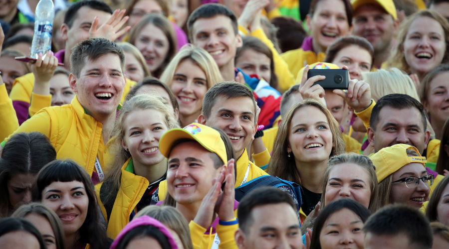 Церемония открытия XIX Всемирного фестиваля молодежи и студентов в Сочи © Фото Петра Ковалева/фотохост-агентство ТАСС