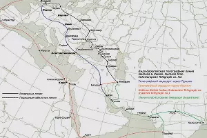 Карта Индо-Европейских телеграфных линий в 1871 году &copy;&nbsp;Иллюстрация Егора Сухова из журнала &laquo;Первая миля&raquo;, выпуск #8/2021