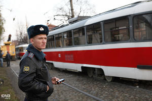 Трамвай врезался в дом в Краснодаре © Влад Александров. ЮГА.ру