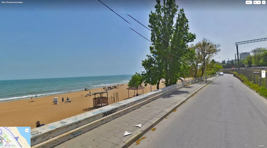 «Городской пляж» в Махачкале &copy;&nbsp;Скриншот yandex.ru/maps, панорама 2024 года