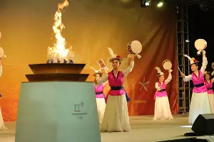 Олимпийский факел в Пхенчхане &copy;&nbsp;Фото с сайта pyeongchang2018.com