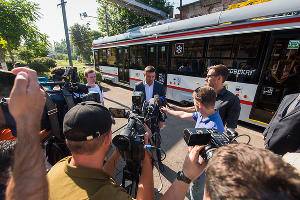 Презентация нового трамвая в Краснодаре © Фото Елены Синеок, Юга.ру
