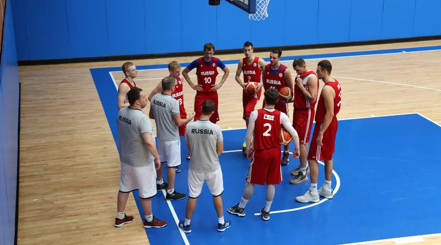 Команда «Открытого лагеря РФБ» &copy;&nbsp;Фото с официального сайта Россиийской федерации баскетбола, russiabasket.ru