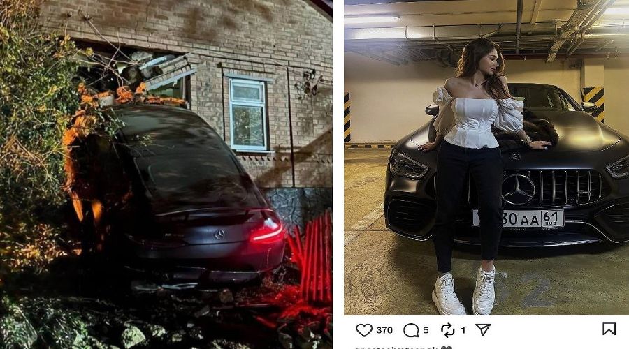  © Коллаж из скриншотов фото из телеграм-канала «ЧП Таганрог» и со страницы Анастасии Цапок