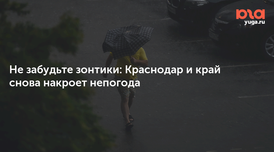 Не забудьте зонтики: Краснодар и край снова накроет непогода