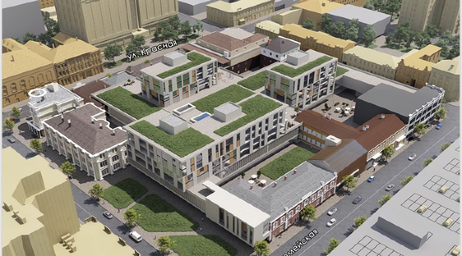 Проектное предложение реконструкции квартала (автор — Юрий Щербинин) © Пресс-служба администрации Краснодара