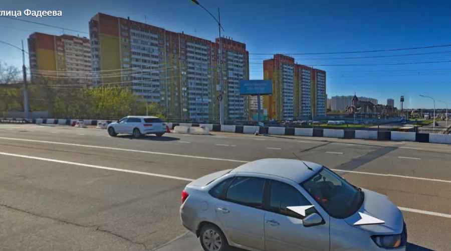 Пересечение улиц Фадеева и Восточный Обход  &copy;&nbsp;Скриншот страницы сервиса &laquo;Яндекс Карты&raquo;, 2021 год