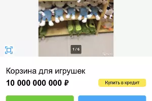  &copy;&nbsp;Скриншот объявления с Авито, avito.ru/krasnodar/tovary_dlya_detey_i_igrushki/korzina_dlya_igrushek_2200617249
