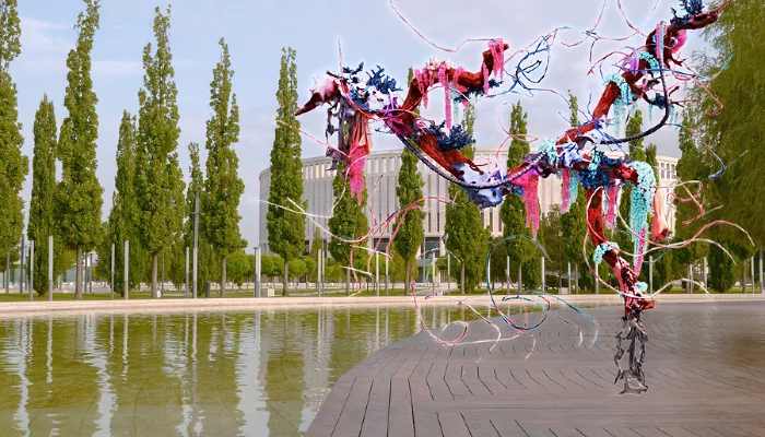 Виртуальная скульптура Софы Скидан what is hidden does not need to be hidden &copy;&nbsp;Пресс-служба фестиваля Rosbank Future Cities