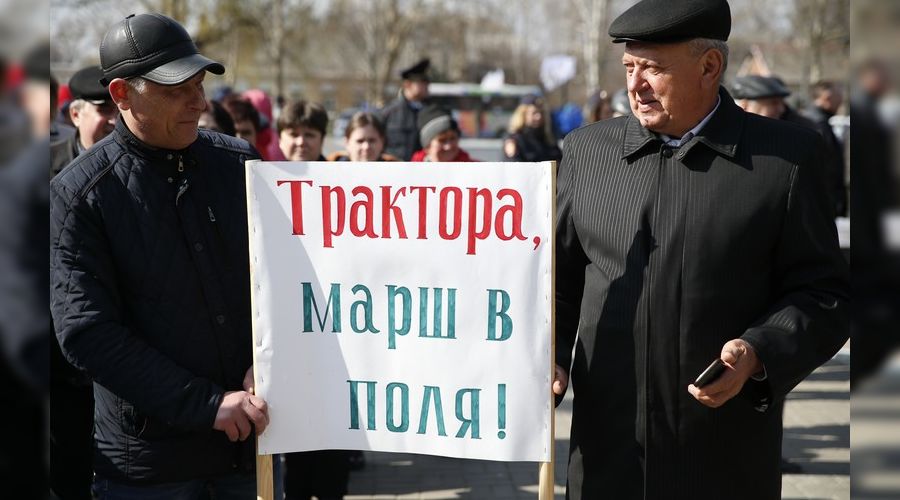 Митинг за продление санкций в Тихорецке © Фото пресс-службы администрации Краснодарского края