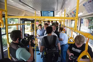 Презентация нового трамвая в Краснодаре &copy;&nbsp;Фото Елены Синеок, Юга.ру