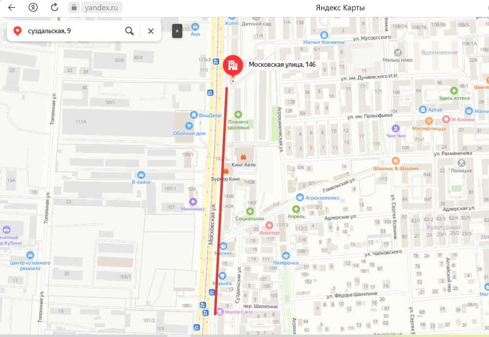 Участок, на котором пройдут работы © Скриншот сервиса «Яндекс.Карты»
