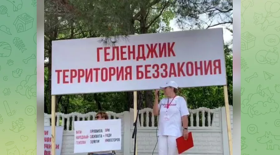 Митинг в Геленджике 5 июня 2022 года &copy;&nbsp;Скриншот фото в телеграм-канале &laquo;Хороший Геленджик&raquo;, T.me/s/gelendzhuk