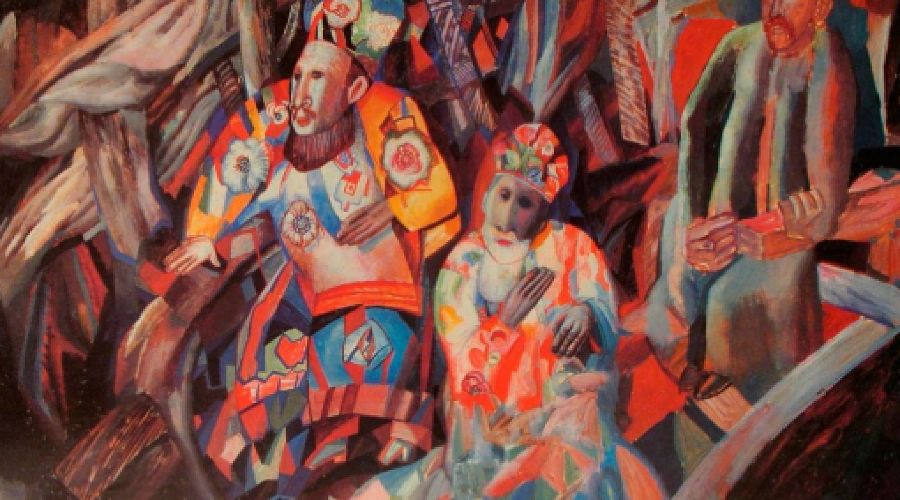 Картина «Восток и запад» Павла Филонова  &copy;&nbsp;Скриншот фото с сайта &laquo;Культура.рф&raquo;