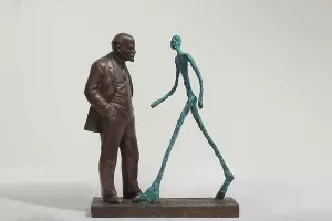 Леонид Соков «Встреча двух скульптур. Ленин и Джакометти» &copy;&nbsp;Фото с сайта vladey.net