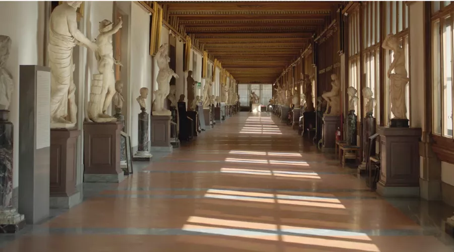 Кадр из трейлера к фильму «Тайная жизнь Уффици» &copy;&nbsp;Скриншот с сайта theatrehd.com