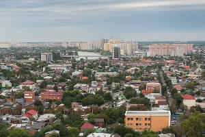 Панорамы Краснодара с отеля Marriott © Фото Елены Синеок, Юга.ру