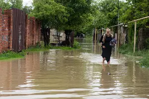Подтопление в селе Левокумка Ставропольского края &copy;&nbsp;Фото Антона Подгайко, Юга.ру
