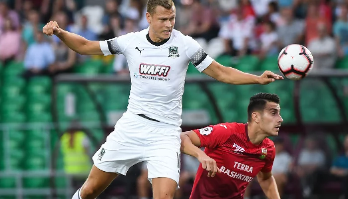 Матч «Уфа» — «Краснодар» в Уфе 13 августа 2018 года &copy;&nbsp;Фото пресс-службы ФК &laquo;Краснодар&raquo;