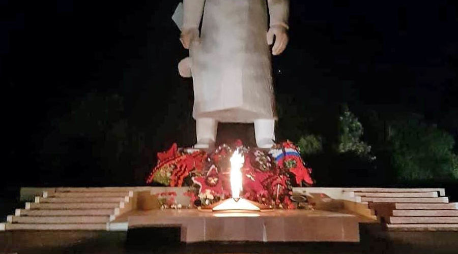 Вечный огонь на мемориальном комплексе «Сопка Героев» &copy;&nbsp;Фото из инстаграма главы Крымского района, instagram.com/les_so_glava