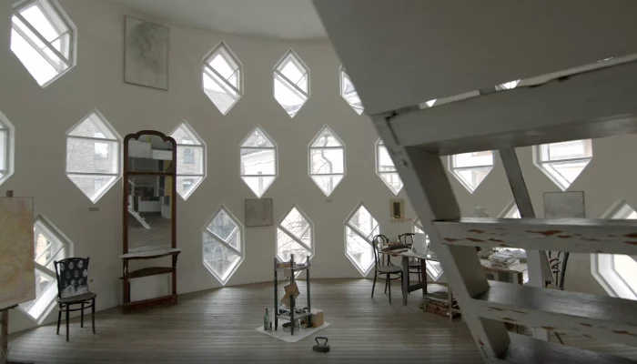 Дом Мельникова в Москве &copy;&nbsp;Скриншот из трейлера фильма &laquo;Мельников&raquo; на kinopoisk.ru