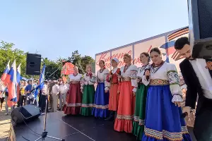 Митинг в поддержку президента и вооруженных сил РФ в Краснодаре &copy;&nbsp;Фото Иолины Грибковой, Юга.ру