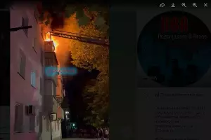 Пожар в Анапе ночью 15-16 июля &copy;&nbsp;Кадр из видео телеграм-канала &laquo;ПВА — Подслушано в Анапе&raquo;, t.me/pva_anapa