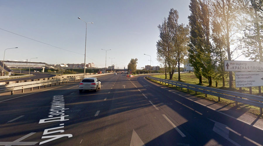 Проезд по этой части улицы Дзержинского будет особенно сильно затруднен с 10 по 12 мая 2024 г. © Скриншот сайта Google.com/maps