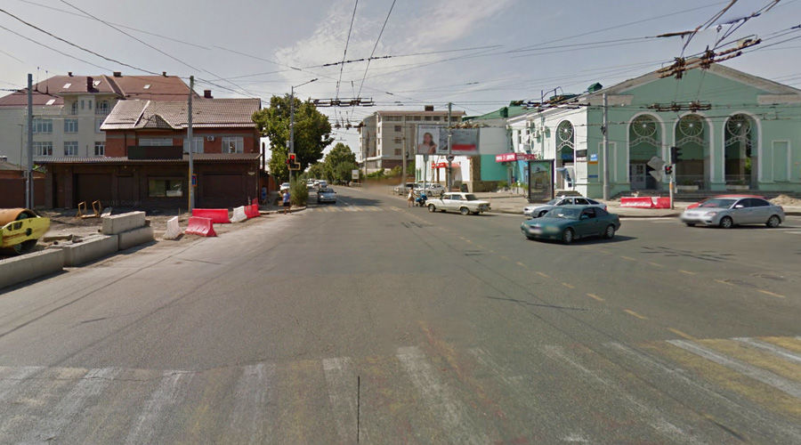 Перекресток улиц Северная и Тургенева в Краснодаре © Скриншот панорамы карт Google