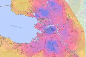 Скриншот геоаналитики, Санкт-Петербург &copy;&nbsp;Изображение пресс-службы МТС