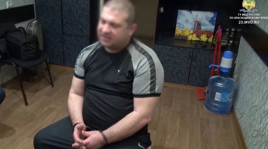  © Скриншот видео с допроса подозреваемого ГУ МВД по Краснодарскому краю