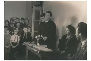 Джанни Родари в Краснодаре, 1963 год &copy;&nbsp;Скриншот фото из телеграм-канала &laquo;Издательство редких книг&raquo;