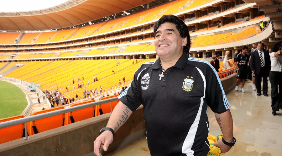 Диего Марадона &copy;&nbsp;Фото с сайта diegomaradonagroup.com