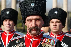 Построение казаков, участвующих в Параде Победы в Москве &copy;&nbsp;Влад Александров, ЮГА.ру