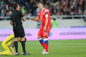 Артем Дзюба. Матч Лиги Наций Россия — Швеция, 11 октября 2018 года, Калининград &copy;&nbsp;Фото пресс-службы РФС