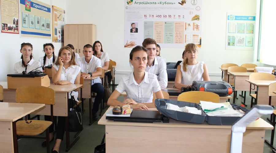 В школах Усть-Лабинского района открыто уже 62 агрокласса © Фото предоставлено пресс-службой Фонда «Вольное Дело»