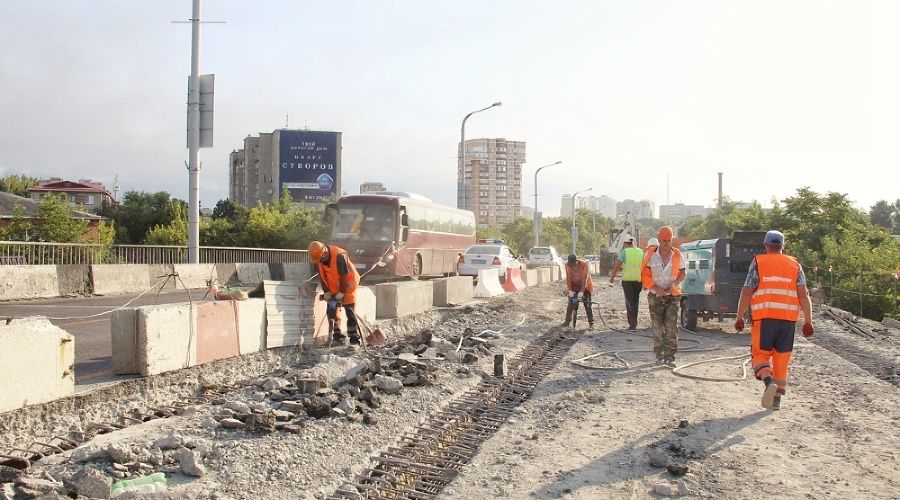 Ремонт Суворовского моста © Фото пресс-службы администрации Краснодара